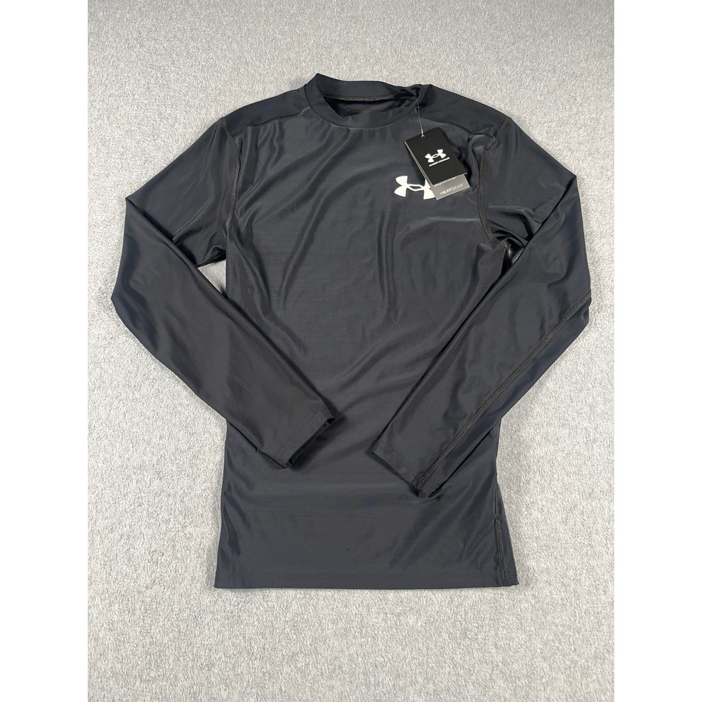 Under Armour HeatGear Compression Long Sleeve Shirt Mens Medium Black 1387696
